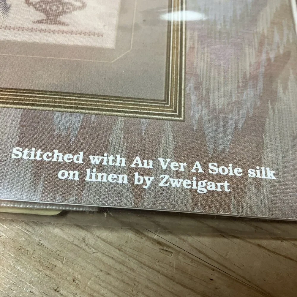 VTG 91 Serendipity Designs Silk On Linen Cross Stitch Needlepoint Craft Kit NIP